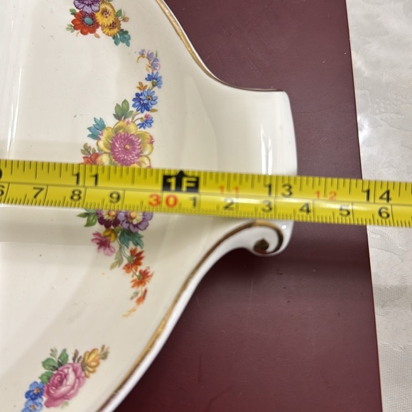 Vintage 1930s Erphila Art Pottery Dresser/Perfume Tray. Colorful Flowers Set - Picture 5 of 8